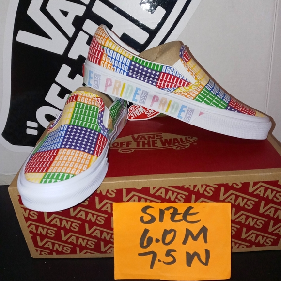 Vans Shoes - Vans Classic Slip On Pride sz 6.0 Men 7.5 Woman